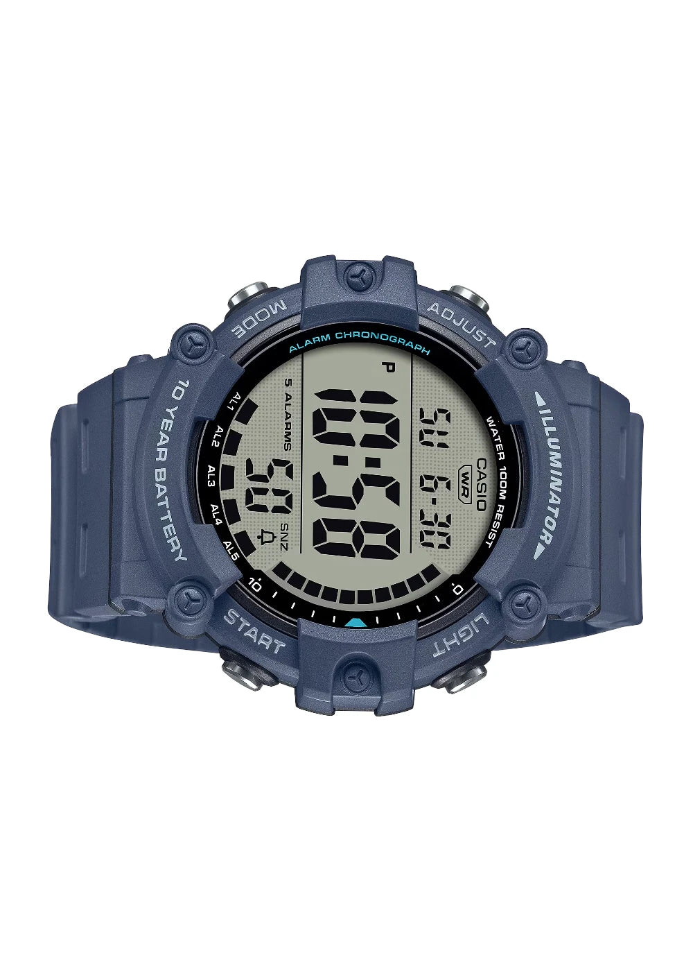 Casio Men Plastic Digital Blue Dial Watch-Ae-1500Wh-2Avdf
