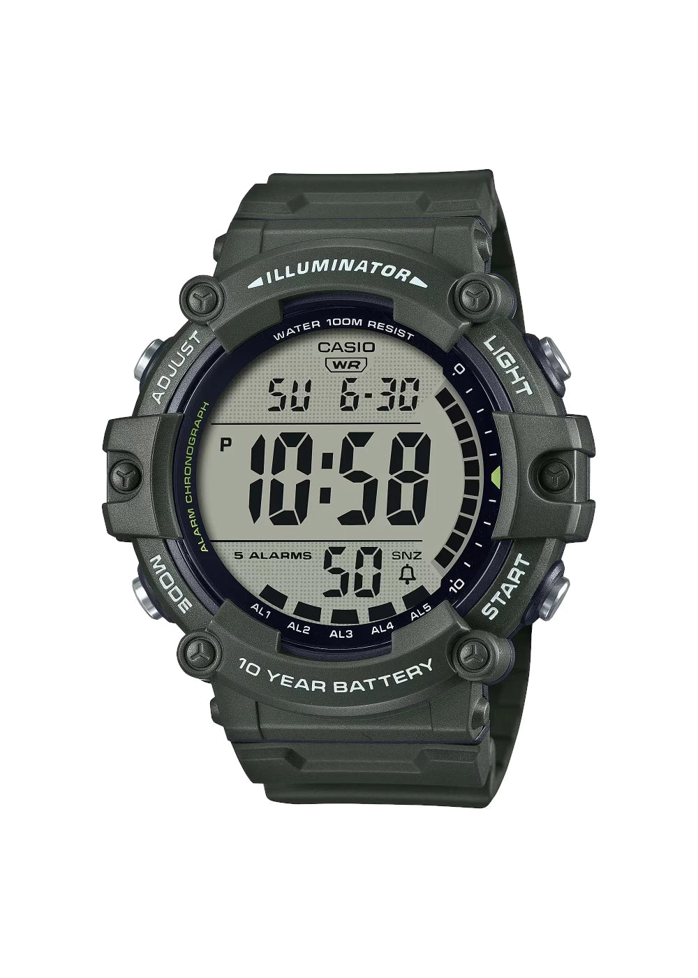 CASIO Men's Digital Transparent Dial Watch - AE-1500WHX-3AVDF