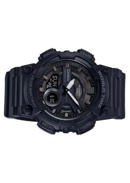 Casio Youth Series Analog-Digital Black Dial Men's Watch - AEQ-110W-1BVDF