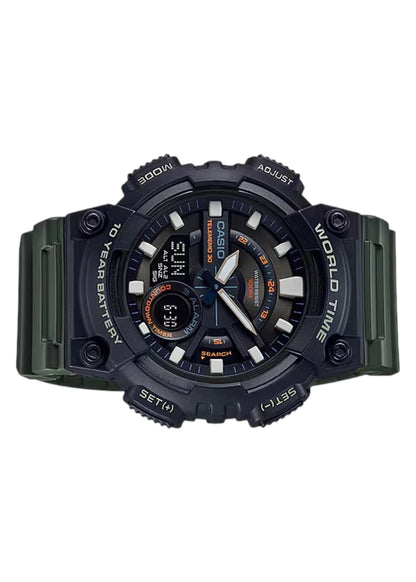 Casio Youth Combination Analog-Digital Black Dial Men's Watch - AEQ-110W-3AVDF