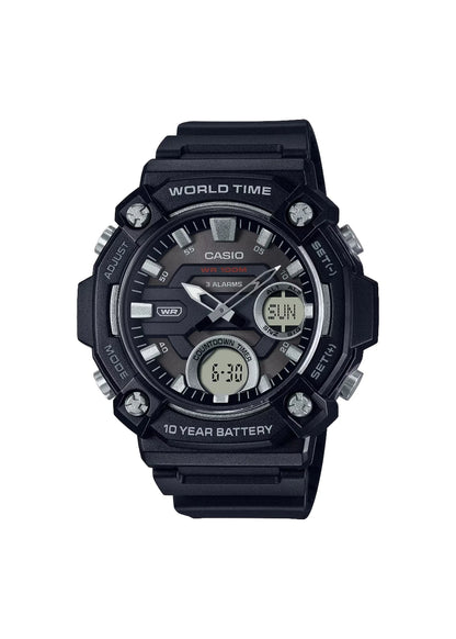 Casio Youth Analog-Digital Grey Dial Men AEQ-120W-1AVDF