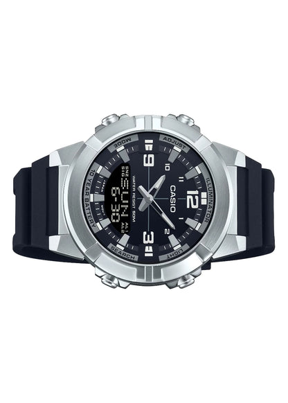 CASIO Men's Analog-Digital Black Dial Watch - AMW-870-1AVDF