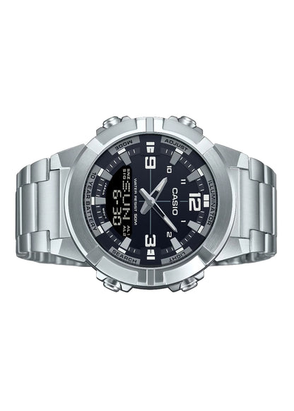 CASIO Men's Analog-Digital Black Dial Watch - AMW-870D-1AVDF