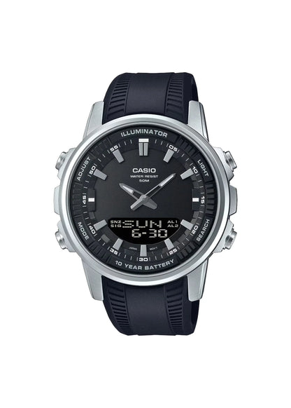 CASIO Men's Analog-Digital Black Dial Watch - AMW-880-1AVDF