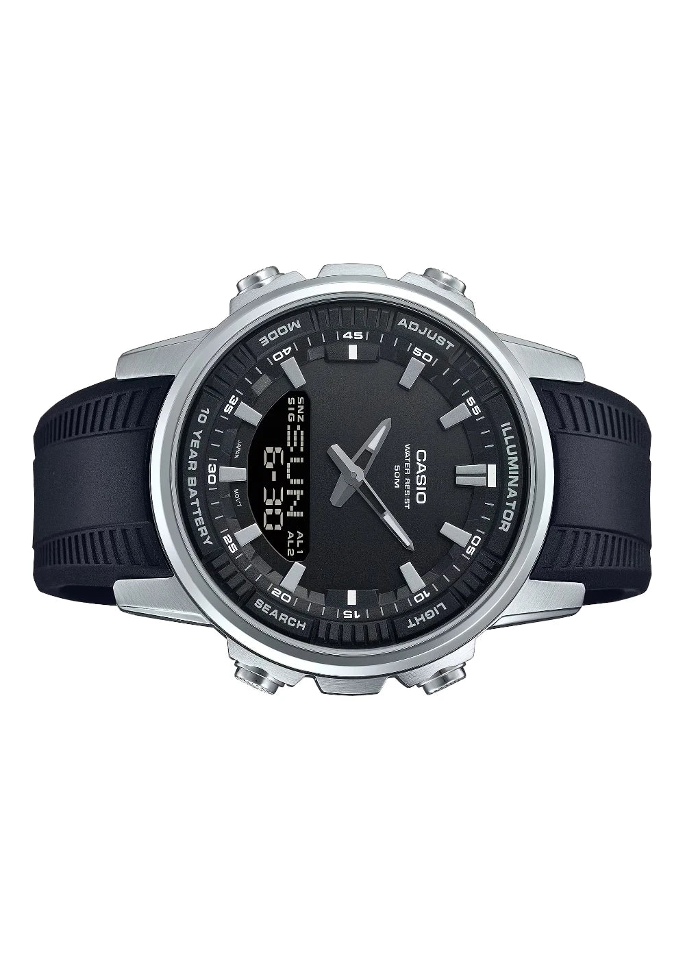 CASIO Men's Analog-Digital Black Dial Watch - AMW-880-1AVDF