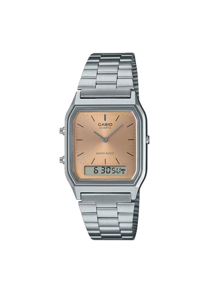Casio Vintage AQ-230A-4AMQYDF Analog-Digital Orange Dial Unisex