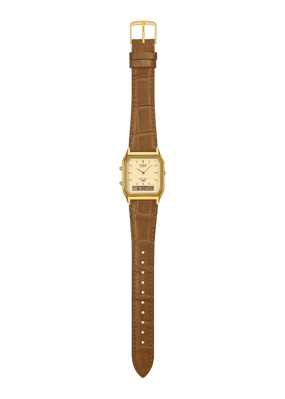 Casio Vintage AQ-230EGL-9ADF Analog-Digital Gold Dial Unisex