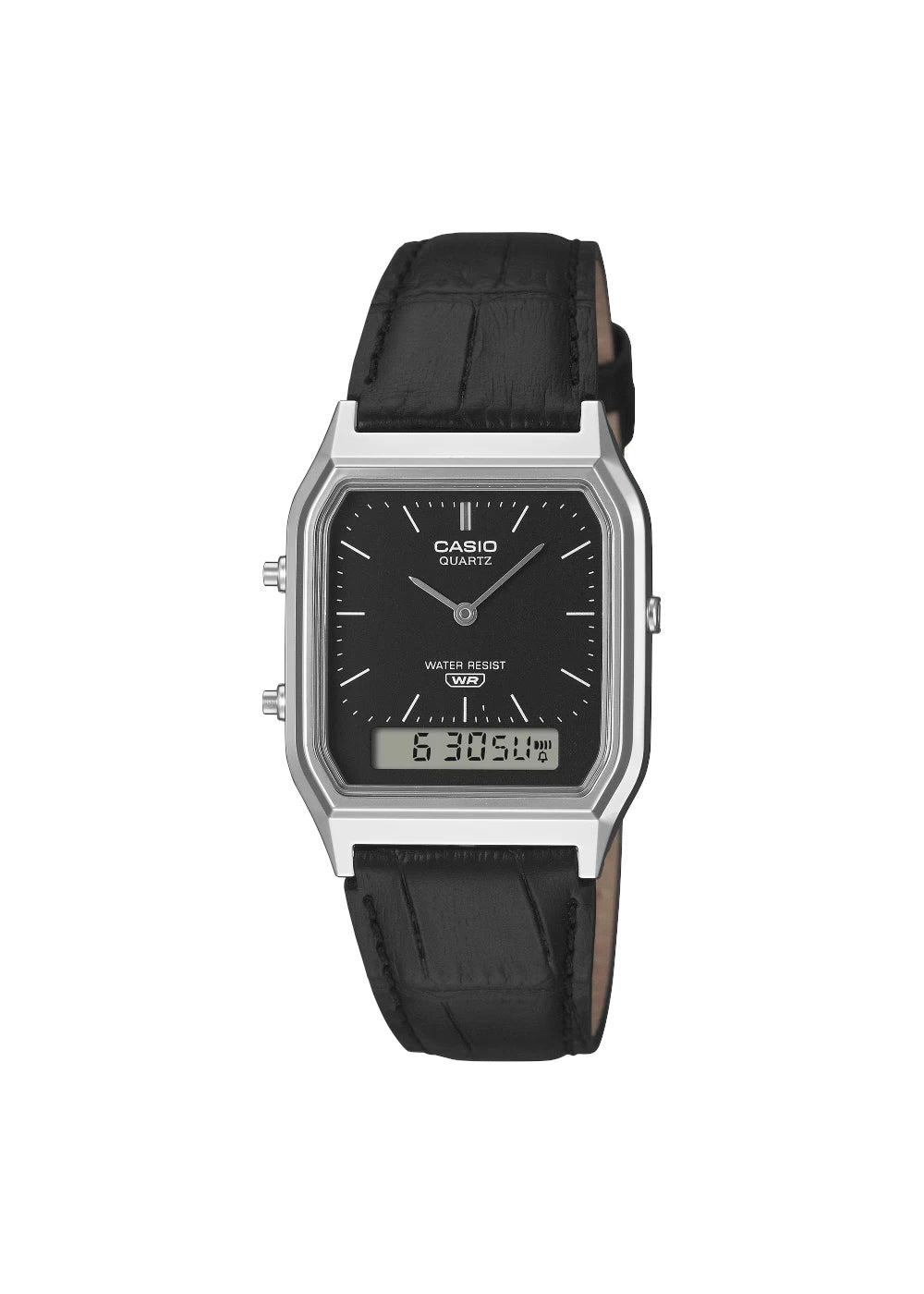 Casio Vintage AQ-230EL-1ADF Analog-Digital Black Dial Unisex