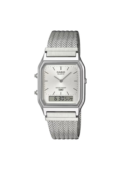 Casio Vintage AQ-230EM-7ADF Analog-Digital White Watch Unisex