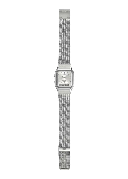 Casio Vintage AQ-230EM-7ADF Analog-Digital White Watch Unisex