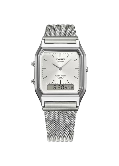 Casio Vintage AQ-230EM-7ADF Analog-Digital White Watch Unisex