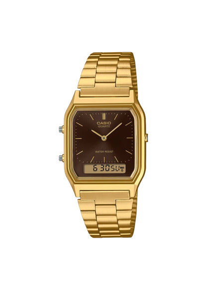 Casio Vintage AQ-230GA-5AMQYDF Analog-Digital Brown Dial Unisex