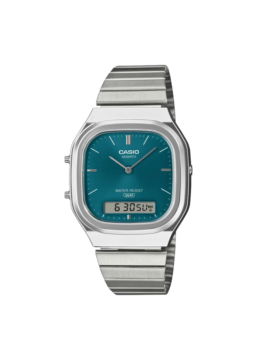 Casio Vintage AQ-240E-3ADF Analog-Digital Green Dial Unisex