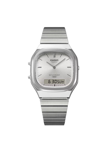 Casio Vintage AQ-240E-7ADF Analog-Digital White Dial Unisex