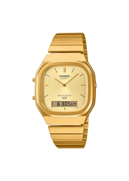 Casio Vintage AQ-240EG-9ADF Analog-Digital Gold Dial Unisex