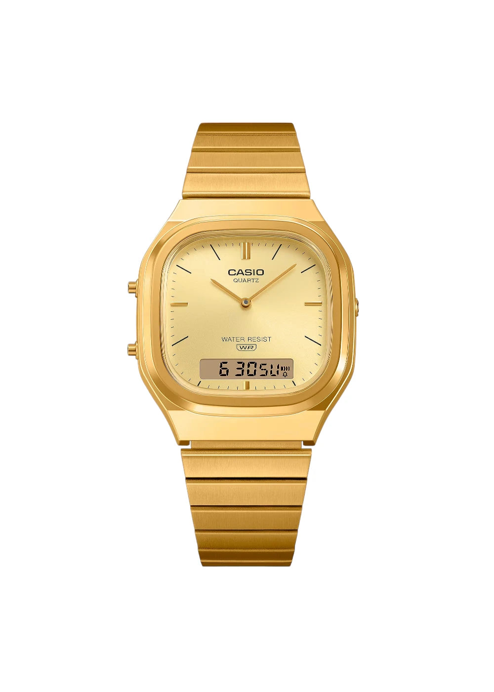 Casio Vintage AQ-240EG-9ADF Analog-Digital Gold Dial Unisex