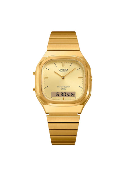 Casio Vintage AQ-240EG-9ADF Analog-Digital Gold Dial Unisex
