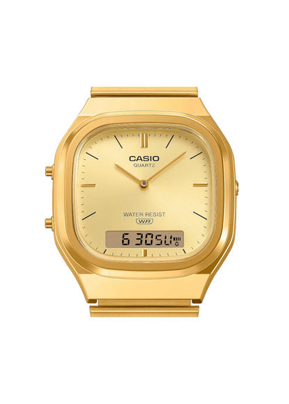 Casio Vintage AQ-240EG-9ADF Analog-Digital Gold Dial Unisex