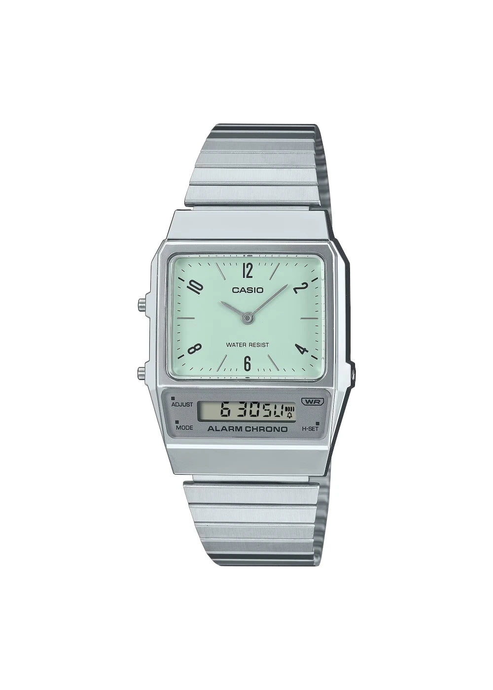 Casio Vintage AQ-800E-3ADF Analog-Digital Green Dial Unisex