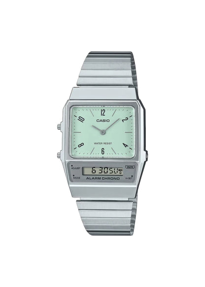 Casio Vintage AQ-800E-3ADF Analog-Digital Green Dial Unisex