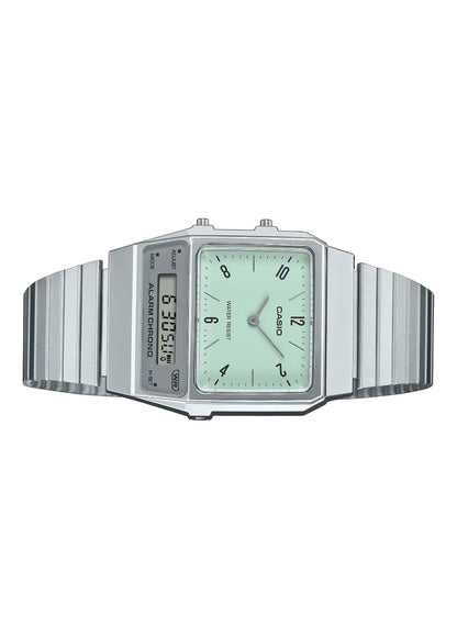Casio Vintage AQ-800E-3ADF Analog-Digital Green Dial Unisex
