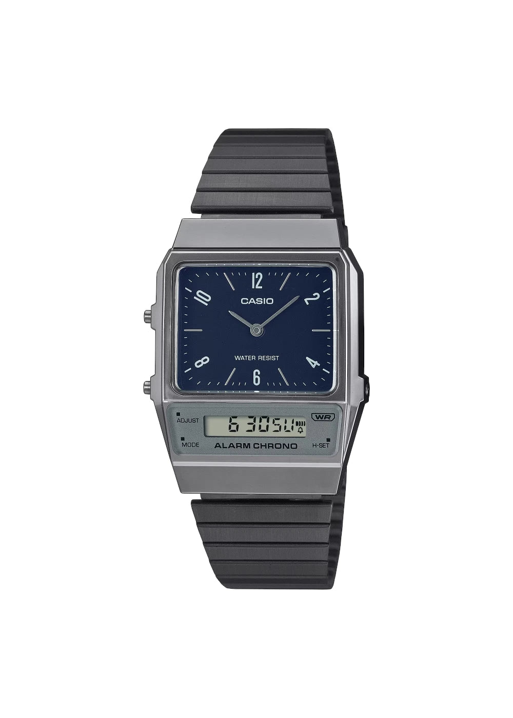 Casio Vintage Analog Digital Dual Time Stainless Steel Bracelet Blue Dial Quartz AQ-800EB-2A Unisex Watch