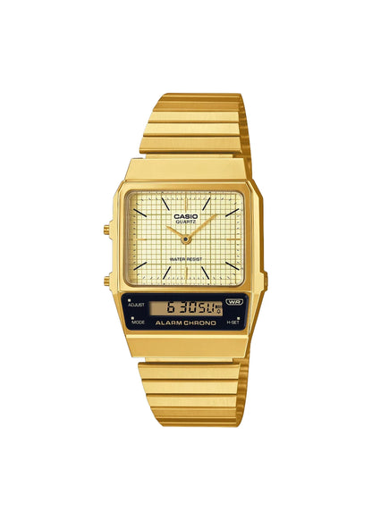CASIO Men's Analog-Digital Gold Dial Watch – AQ-800EG-9ADF