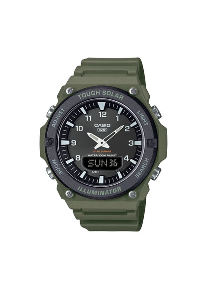 Casio AQ-S820W Series Black/Beige Tough Solar World Time LED Illuminator