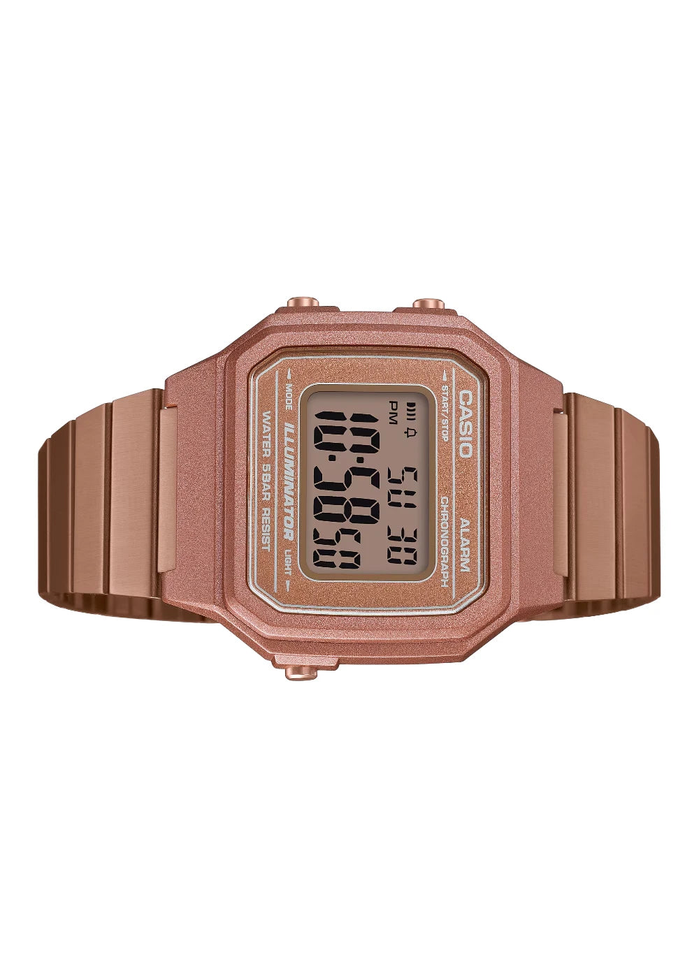 Casio Unisex Watch - B650WC-5ADF Rose Gold Dial, Rose Gold Band