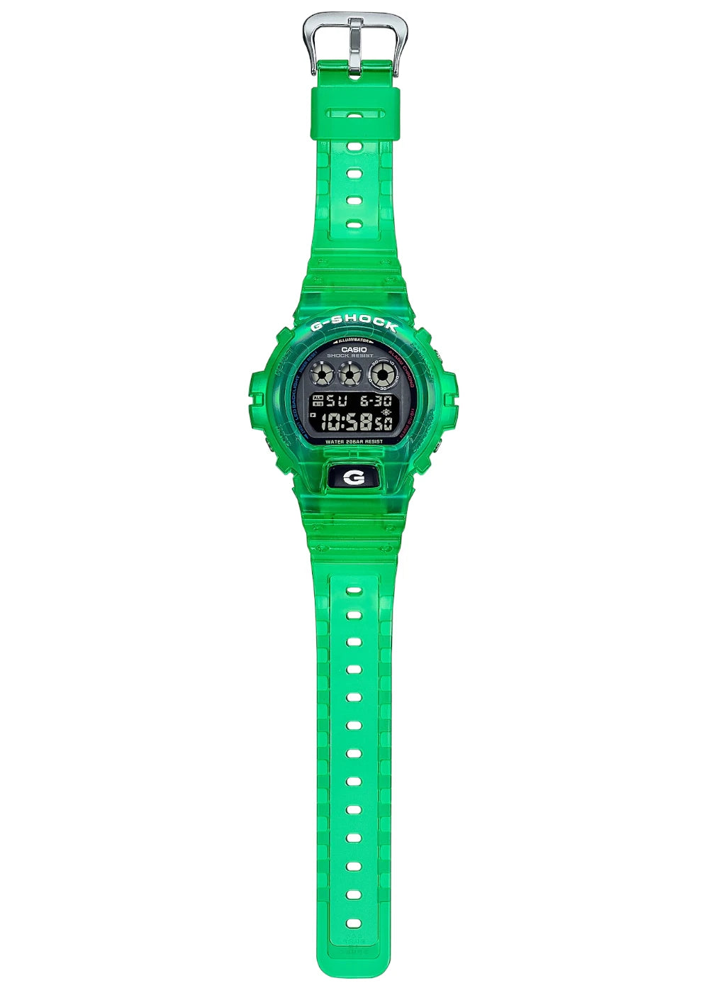 Casio G-Shock Watch - DW-6900JT-3DR Clear Dial, Green Band