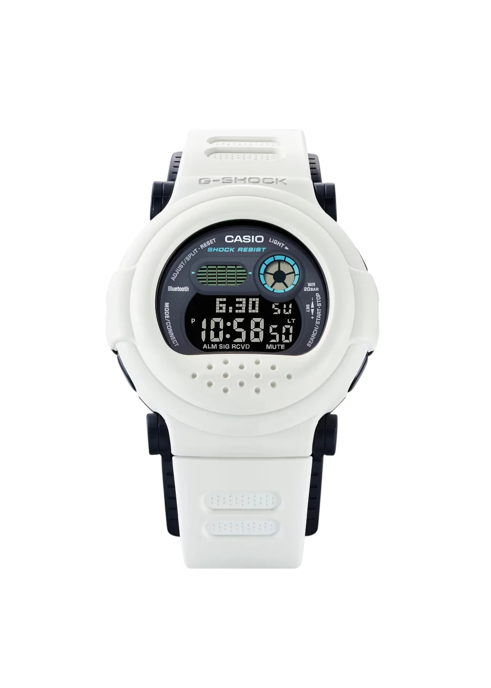 Casio Men Watch- G-SHOCK Digital science fiction white design Black Dial Resin Band G-B001SF-7DR