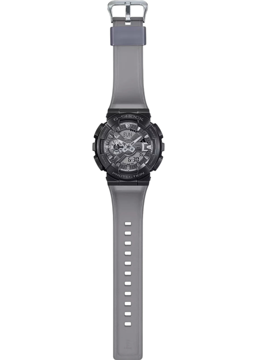 Casio G-Shock GM-110MF-1ADR Black IP Gray Analog-Digital Dial Gray Resin Strap Men's Watch