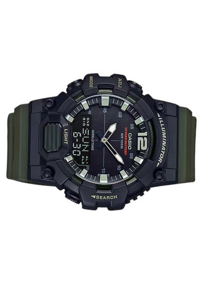 CASIO Men's Analog-Digital Black Dial Watch - HDC-700-3A