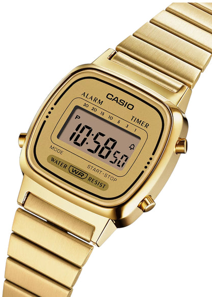 CASIO Women's Digital Gold Dial Watch - LA670WGA-9D