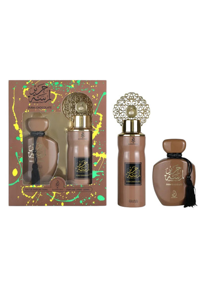 ARABIYAT LAMSAT HARIR DUBAI CHOCOLATE 100ML+200 ML DEO