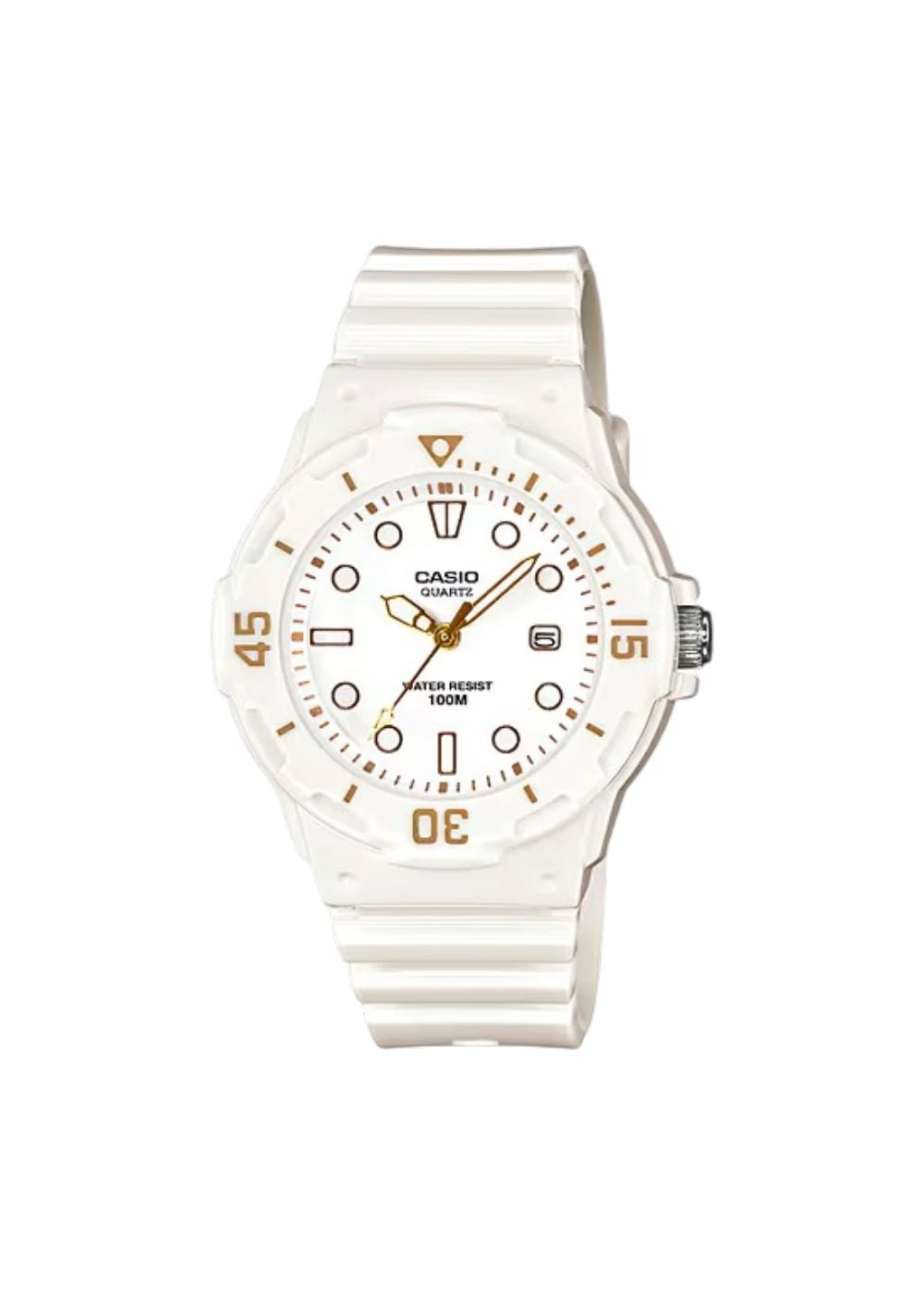 Casio Women's White Analog Resin Strap Watch LRW-200H-7E2VDF