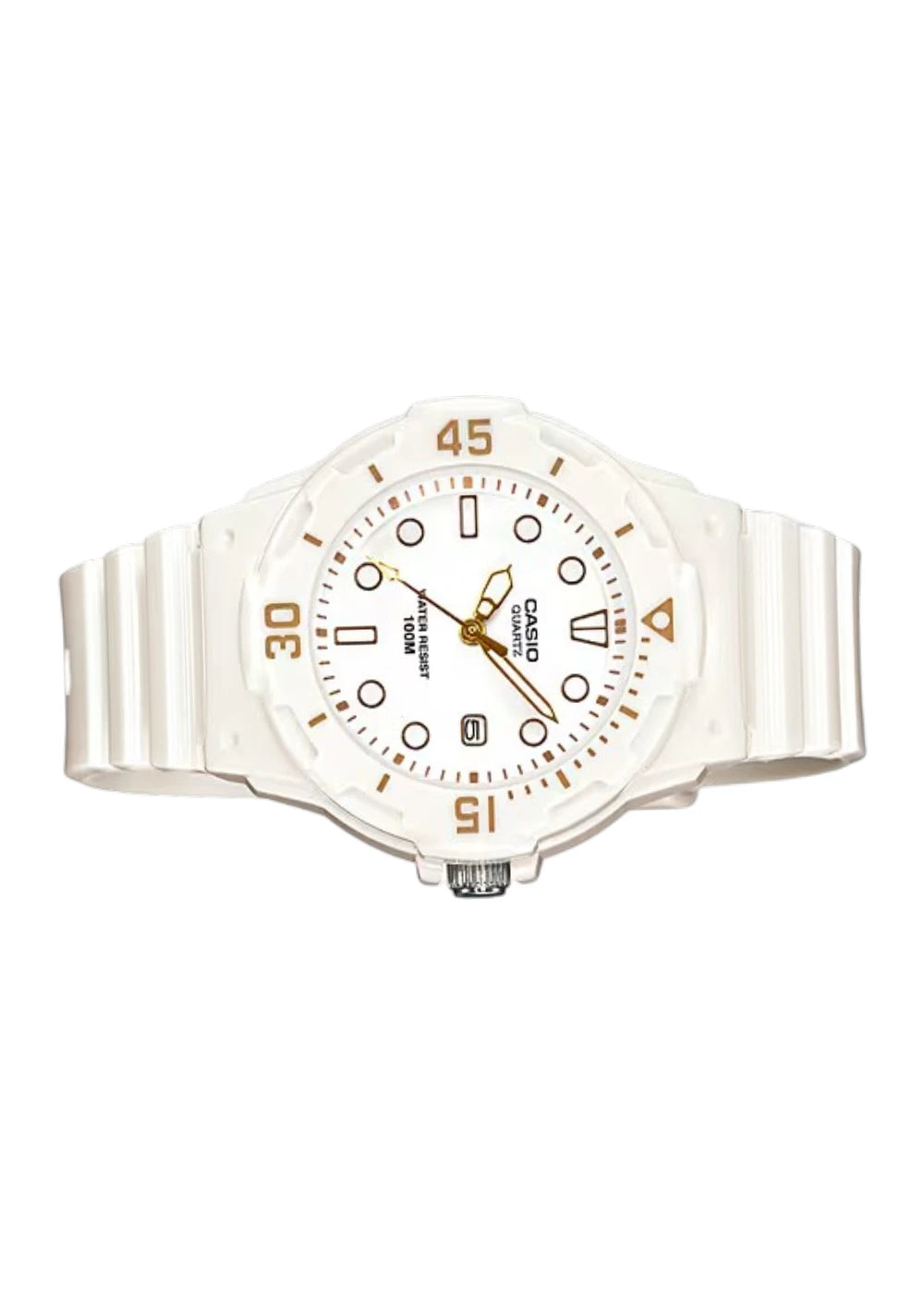 Casio Women's White Analog Resin Strap Watch LRW-200H-7E2VDF