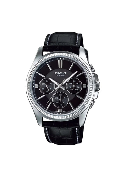 CASIO Men's Chronograph Black Dial Watch - MTP-1375L-1A