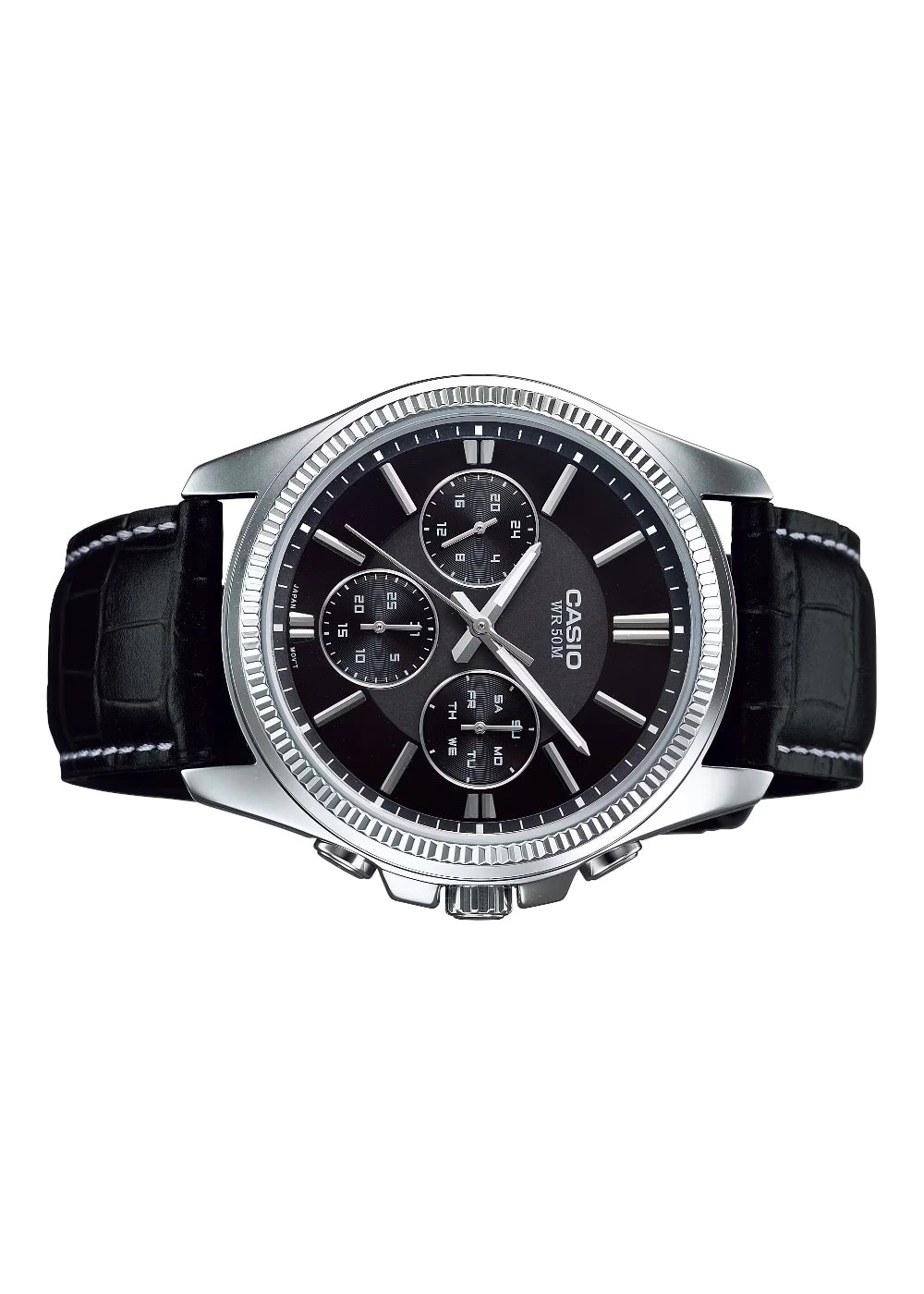 CASIO Men's Chronograph Black Dial Watch - MTP-1375L-1A