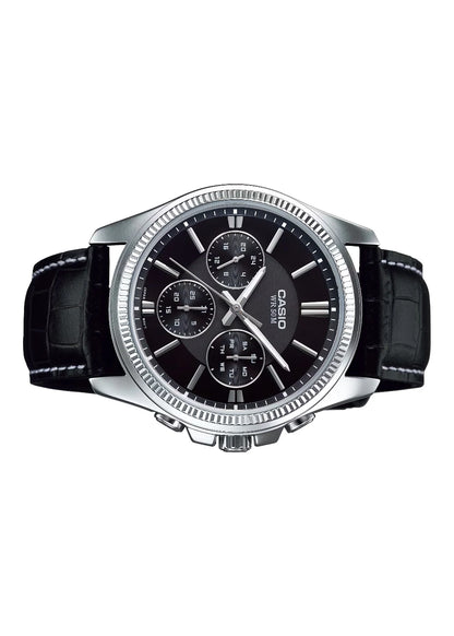 CASIO Men's Chronograph Black Dial Watch - MTP-1375L-1A