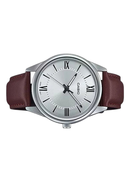 CASIO Men's Leather Analog Watch MTP-V005L-7B5UDF