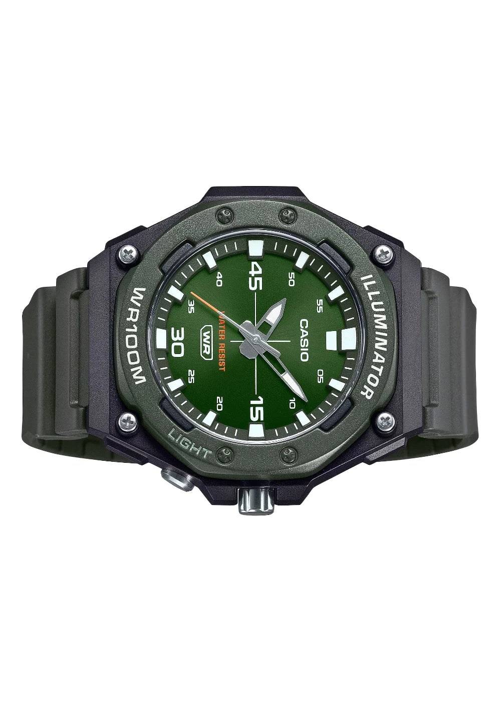 CASIO Men's Analog Green Dial Watch - MW-620H-3AVDF