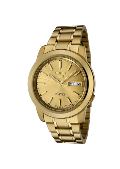 Seiko 5 SNKE56K1 Classic Automatic Gold Dial Gold Tone PVD Steel Men's Watch