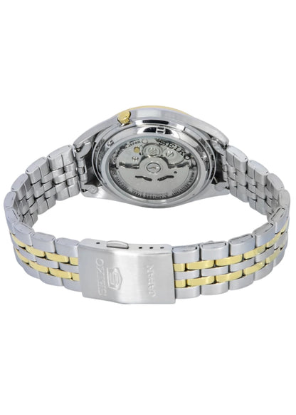 Seiko 5 SNKL36J1  Two Tone Stainless Steel Silver Dial 21 Jewels Automatic Men's Watch
