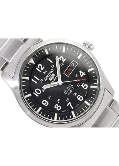 Seiko 5 SNZG13J1 Black Dial Stainless Steel Men's Watch