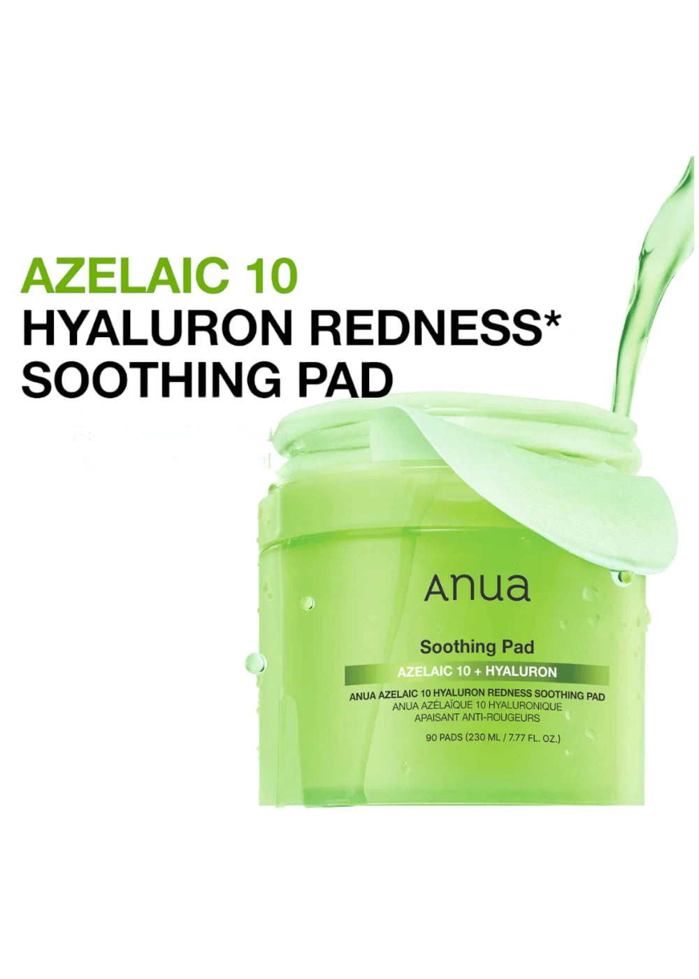 Anua Azelaic Acid 10 Hyaluron Redness Soothing Pad (90 Pads)