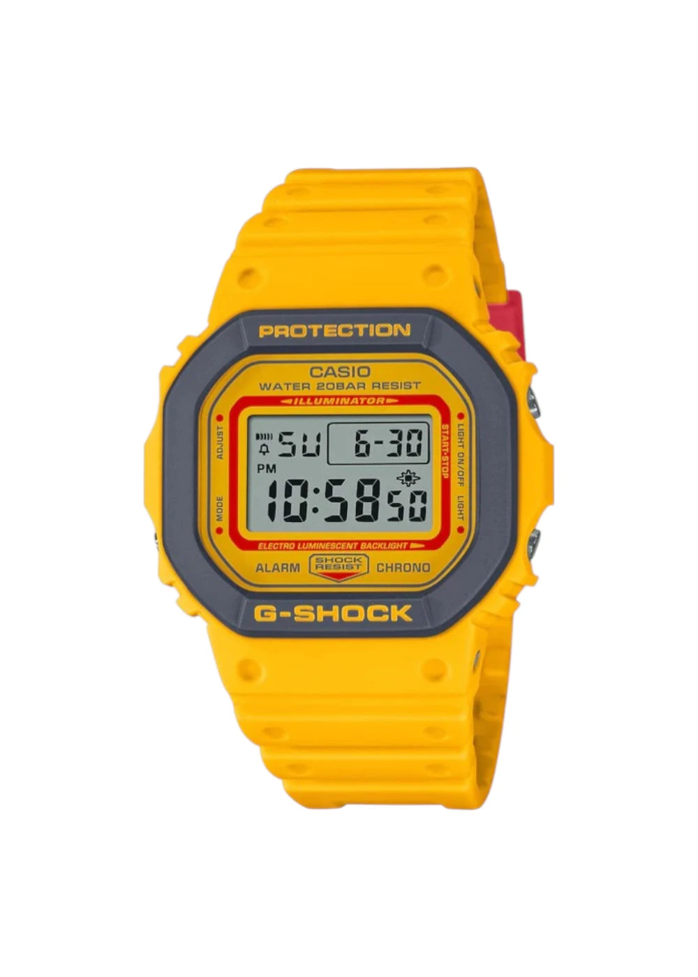 Casio G-Shock Watch - DW-5610Y-9DR Clear Dial, Yellow Band