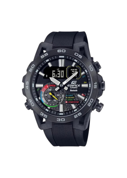 Casio Edifice ECB-40MP-1ADF Black Analog-Digital Dial Black Resin Strap Men's Watch