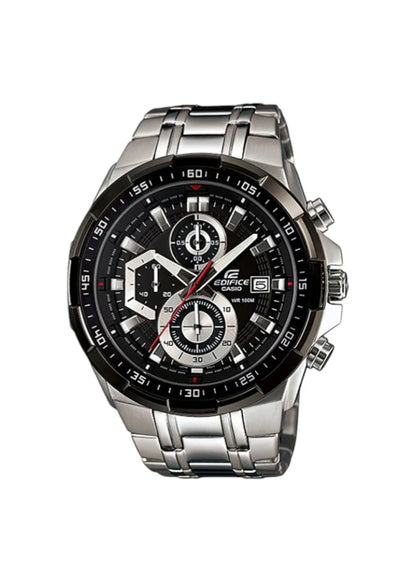 Casio Edifice EFR-539D-1AVUDF Analog Black Dial Men Watch Silver Metal Strap