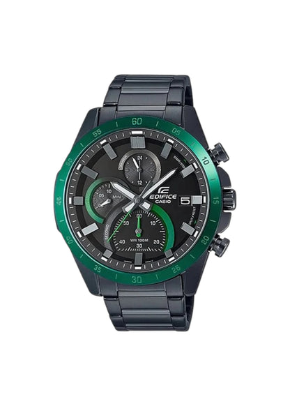 Casio Edifice EFR-571DC-1AVUDF Black Analog Dial Black Stainless Steel Band Men's Watch